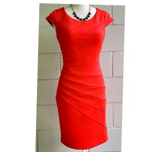 Jessica Simpson Hot Red Side Ruched Dress